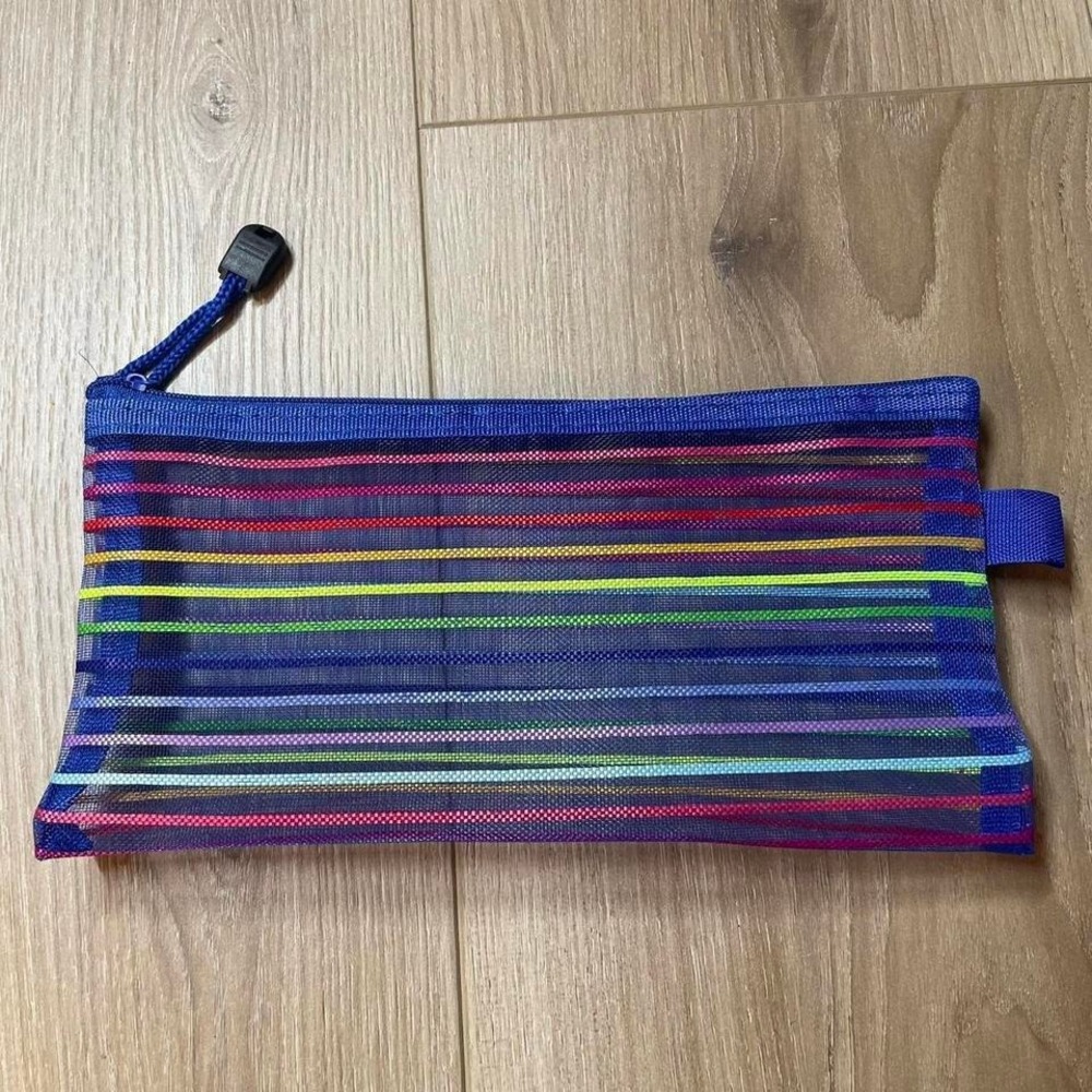 Rainbow mesh makeup bag‎